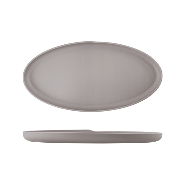 [BC-NCP472546] Sand Brown Copenhagen Oval Melamine Dish 47.5 x 24cm