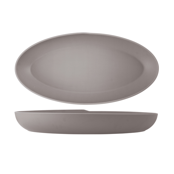 Sand Brown Copenhagen Oval Melamine Deep Dish 55 x 27.5 x 7.5cm