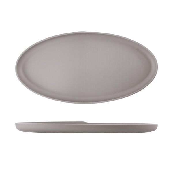 [BC-NCP552546] Sand Brown Copenhagen Oval Melamine Dish 55 x 27.5cm