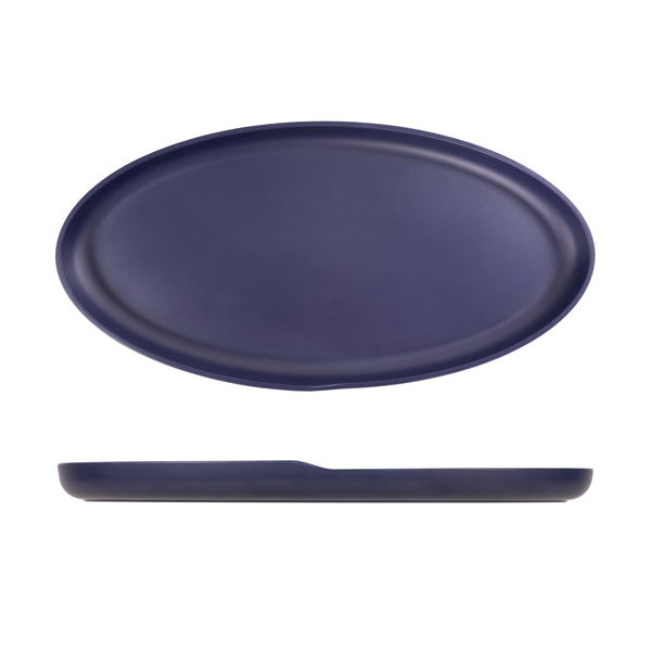 [BC-NCP552570] Denim Blue Copenhagen Oval Melamine Dish 55 x 27.5cm