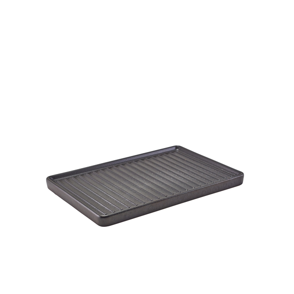 [BC-NCT-GR21] Forge Stoneware Griddle Plate 21.5 x 15cm (Pack of 6)
