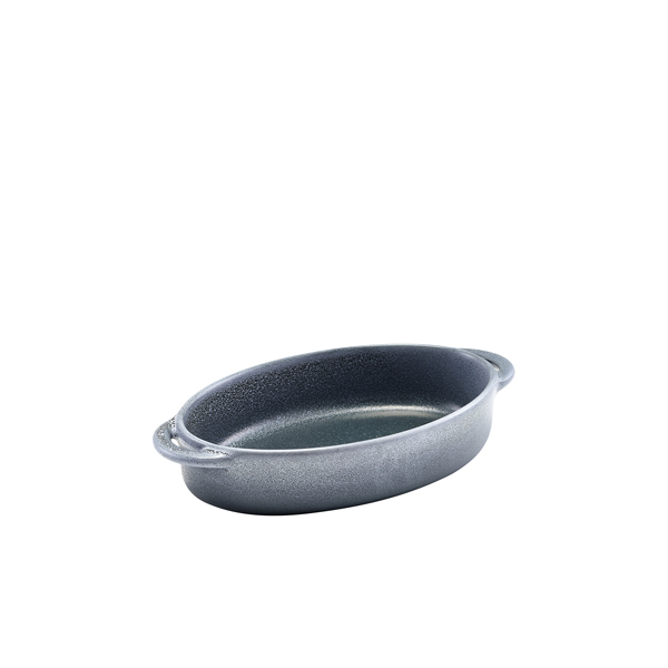 Forge Graphite Stoneware Oval Dish 17.5 x 11.5 x 4cm (Pack of 6)