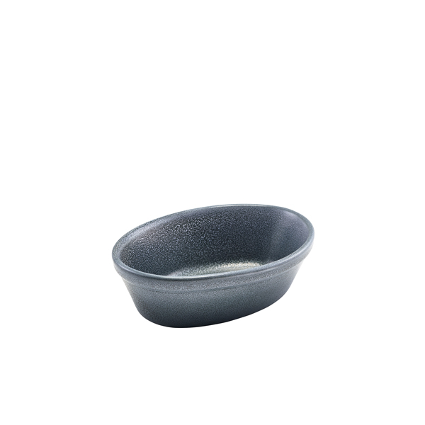 Forge Graphite Stoneware Oval Pie Dish 16cm (Pack of 6)