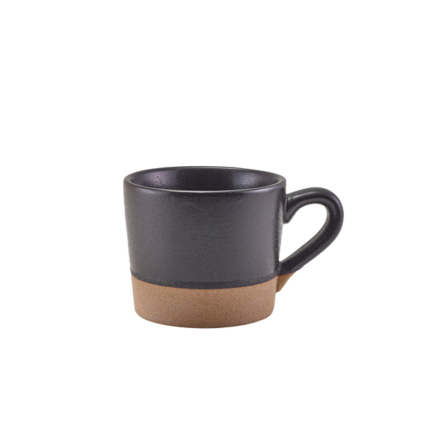 GenWare Kava Black Stoneware Coffee Cup 28.5cl/ 10oz (Pack of 6)