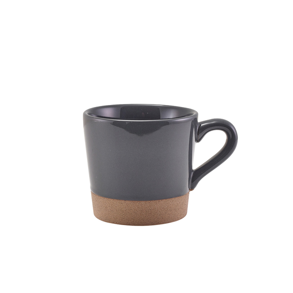 [BC-NCUP-KDG34] GenWare Kava Dark Grey Stoneware Coffee Cup 34cl/ 12oz (Pack of 6)