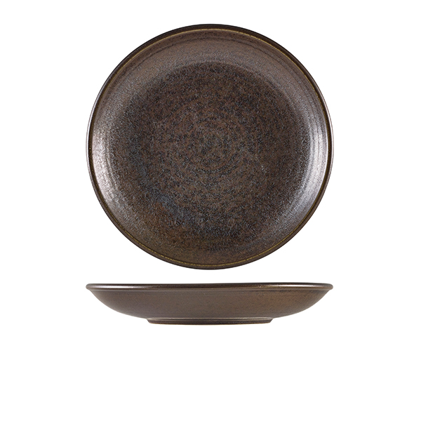 Terra Porcelain Black Deep Coupe Plate 25cm (Pack of 6)
