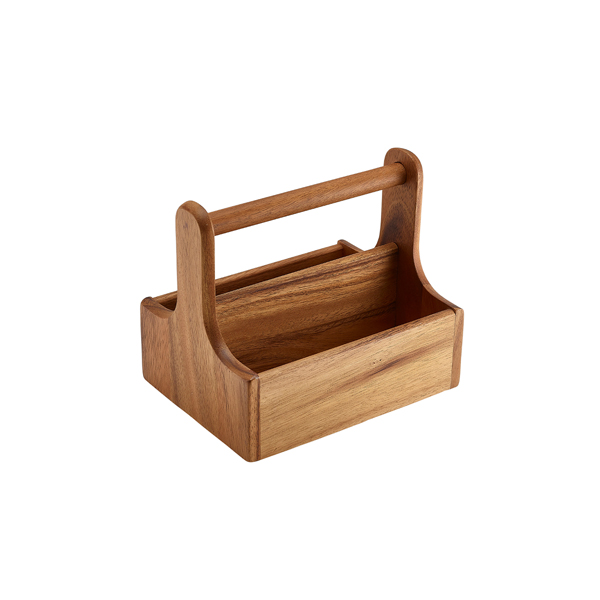 [BC-NDWTC-M] Medium Dark Wood Table Caddy
