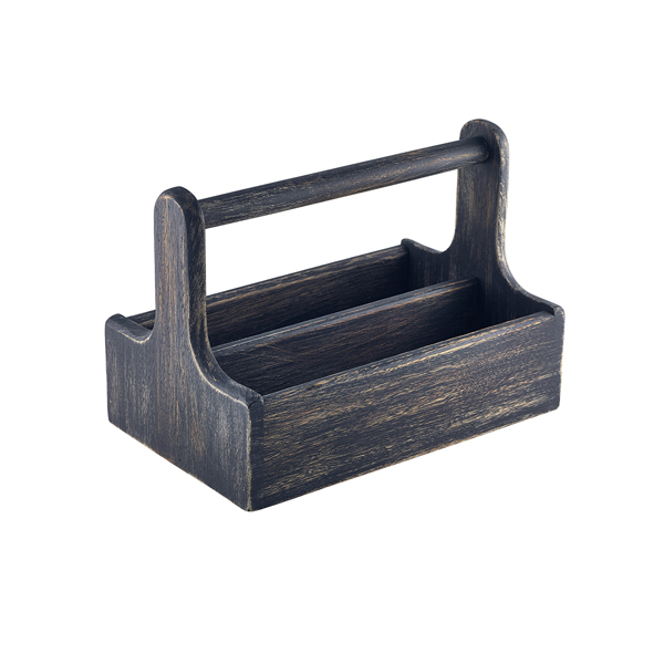[BC-NDWTCBK] Black Wooden Table Caddy