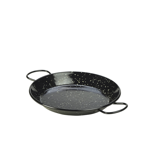 Black Enamel Paella Pan 20cm (Pack of 6)