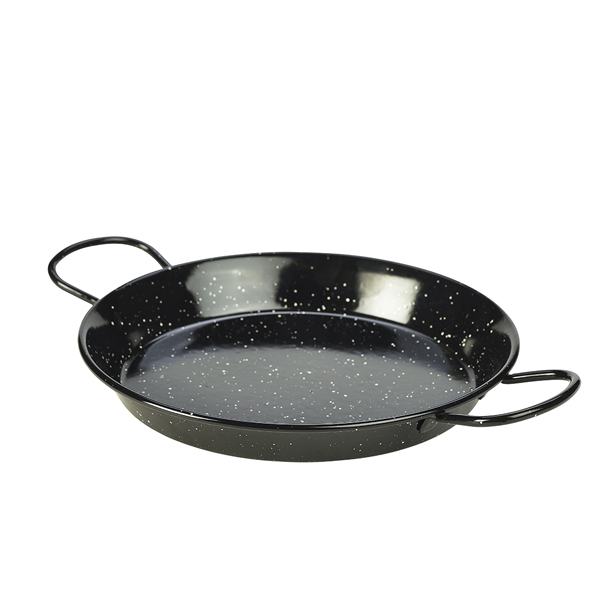 Black Enamel Paella Pan 26cm (Pack of 6)