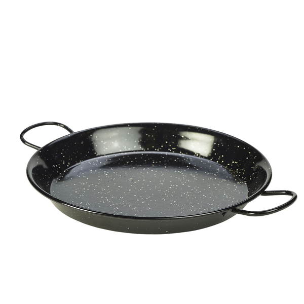 [BC-NE0230] Black Enamel Paella Pan 30cm (Pack of 6)
