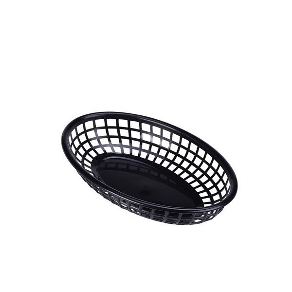 Fast Food Basket Black 23.5 x 15.4cm (Pack of 6)