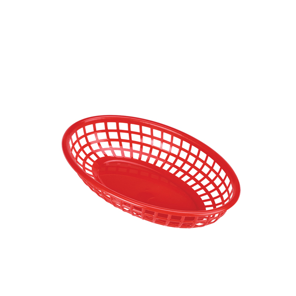 Fast Food Basket Red 23.5 x 15.4cm (Pack of 6)