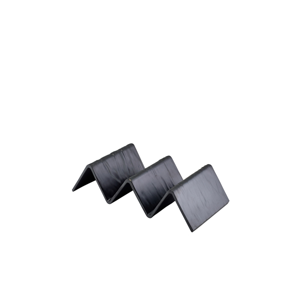 GenWare Melamine Matt Black Fast Food Stand 2 Slot (Pack of 12)