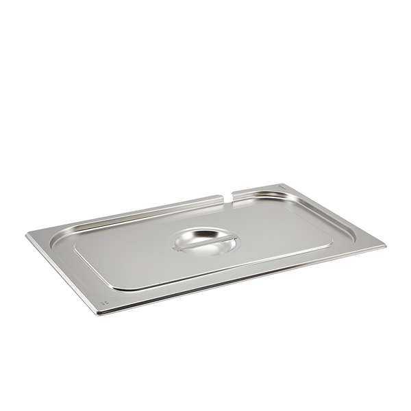 St/St Gastronorm Pan Notched Lid 1/1