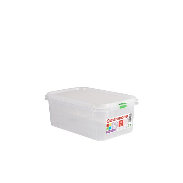 [BC-NGNCPP14-100] GenWare Clear Polypropylene Container GN1/4 100mm (Pack of 6)