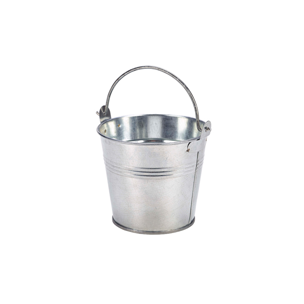 Galvanised Steel Serving Bucket 10cm Dia (Pack of 12)