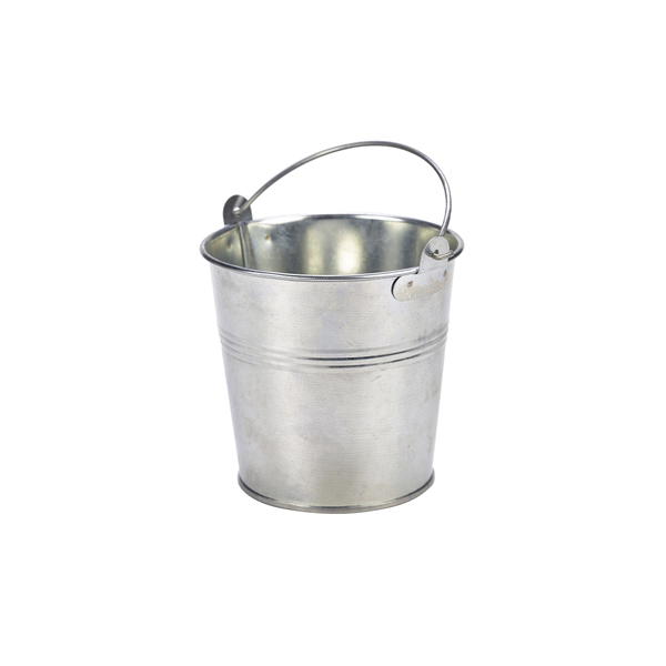Galvanised Steel Serving Bucket 12cm Dia (Pack of 12)
