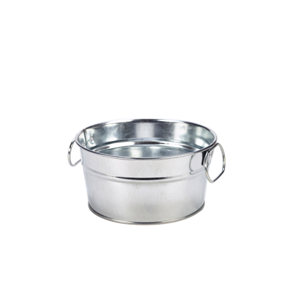 Galvanised Steel Serving Bucket 15 x 8cm (Pack of 6)