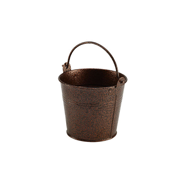 [BC-NGSHB10C] Galvanised Steel Hammered Serving Bucket 10cm Dia Copper (Pack of 12)