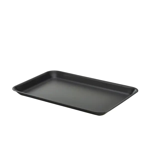 Galvanised Steel Tray 31.5x21.5x2cm Matt Black (Pack of 12)
