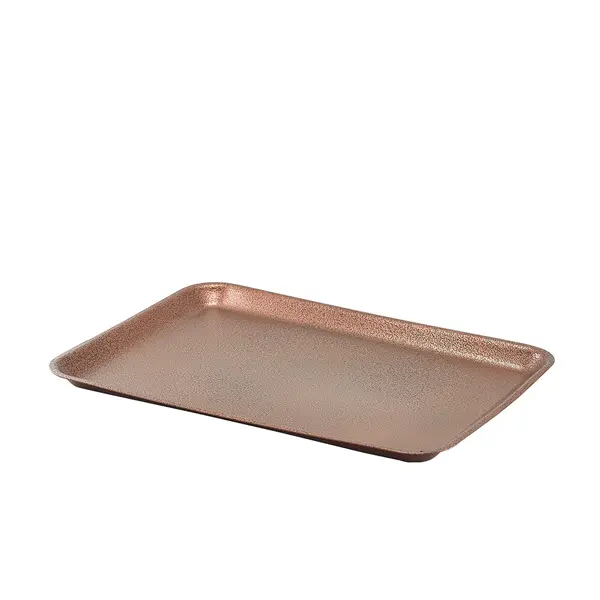 Galvanised Steel Tray 31.5x21.5x2cm Hammered Copper (Pack of 12)