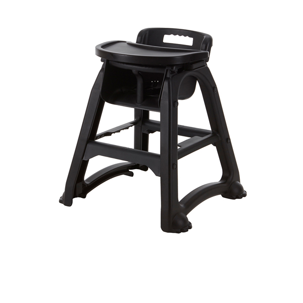[BC-NHCHAIR-PPBK] GenWare Black PP Stackable High Chair