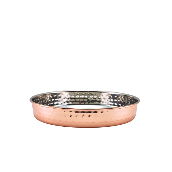 GenWare Hammered Copper Plated Presentation Plate 20cm (Pack of 12)