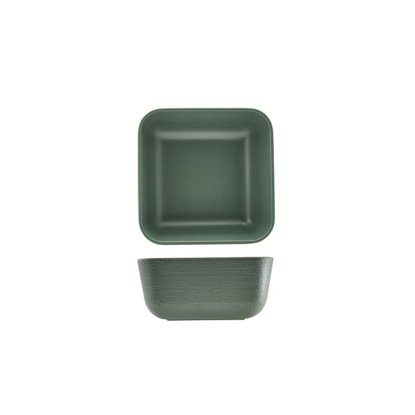 GenWare Melamine Green Jute Square Buffet Bowl 20cm