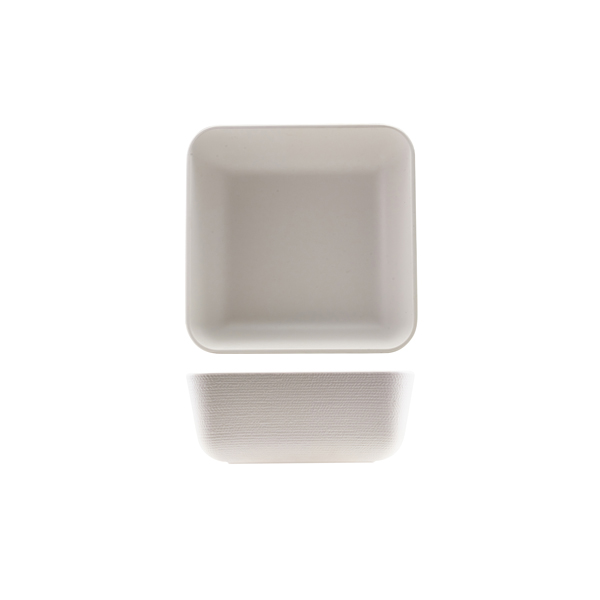 GenWare Melamine White Jute Square Buffet Bowl 25cm