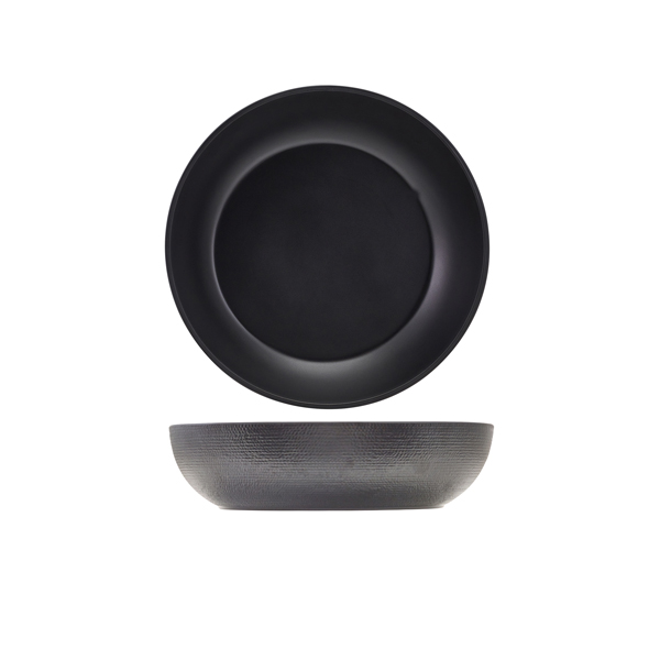[BC-NJT280902] GenWare Melamine Black Jute Buffet Bowl 28 x 7.5cm