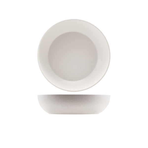 [BC-NJT280945] GenWare Melamine White Jute Buffet Bowl 28 x 7.5cm