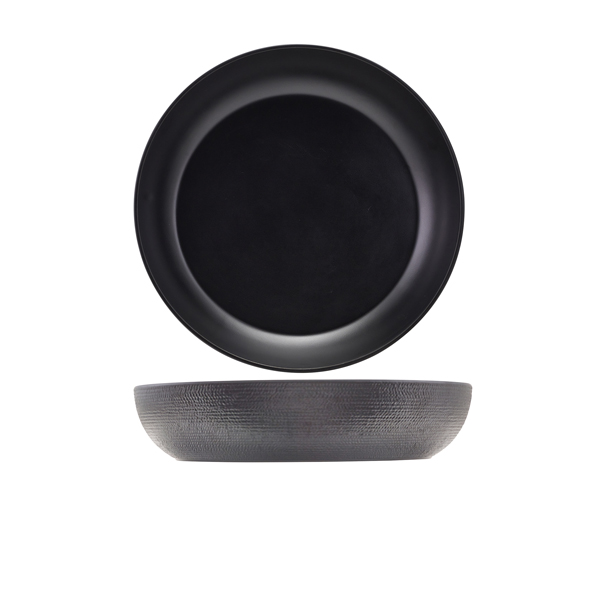 GenWare Melamine Black Jute Buffet Bowl 35 x 7.5cm