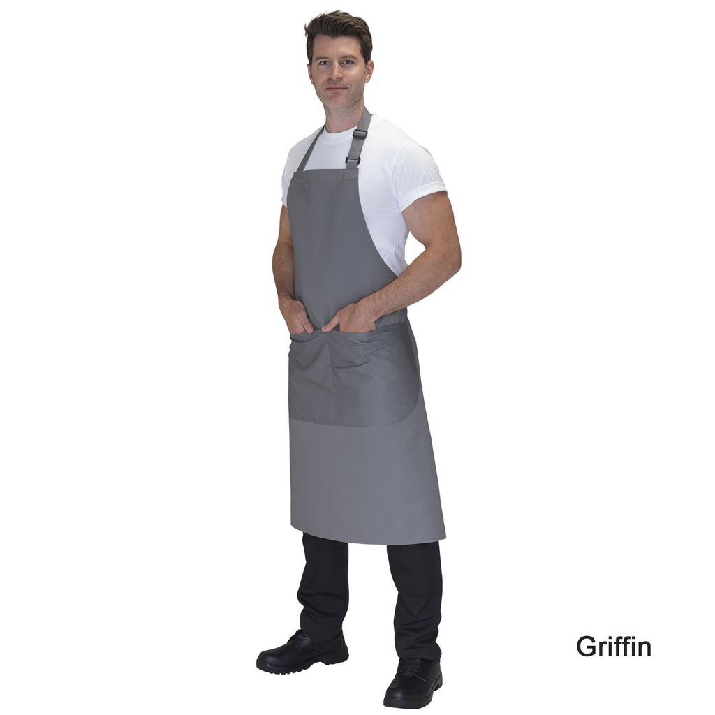 Apron Bib Cotton   Pkt 35X41 (Black)