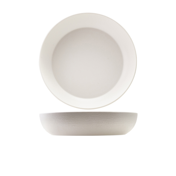 [BC-NJT350945] GenWare Melamine White Jute Buffet Bowl 35 x 7.5cm