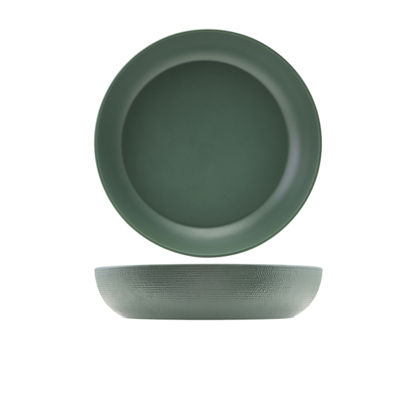 [BC-NJT350967] GenWare Melamine Green Jute Buffet Bowl 35 x 7.5cm