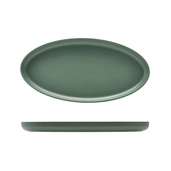 [BC-NJT472567] GenWare Melamine Green Jute Oval Dish 47.5 x 23.8 x 3.5cm