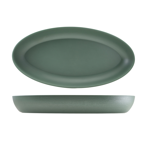 [BC-NJT550167] GenWare Melamine Green Jute Deep Oval Dish 55 x 27.5 x 7.5cm