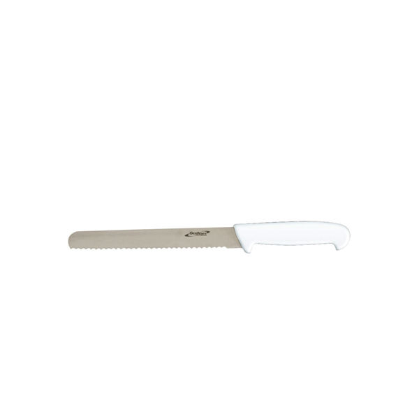 [BC-NK-BR8W] Genware 8'' Bread Knife White (Serrated)