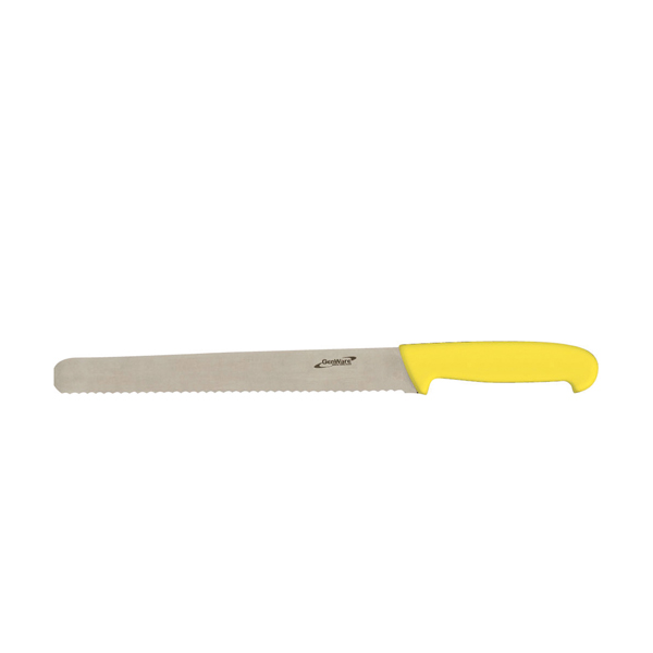 [BC-NK-S12SERY] Genware 12'' Slicing Knife Yellow (Serrated)
