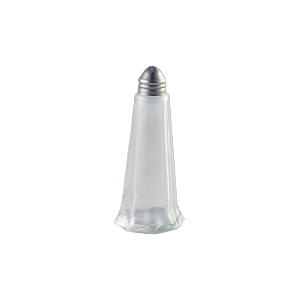 [BC-NKC001] Glass Lighthouse Salt Shaker Silver Top (Pack of 12)