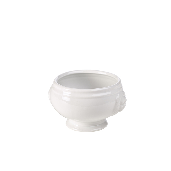 [BC-NLH1-W] Genware Porcelain Lion Head Soup Bowl 40cl/ 14oz (Pack of 6)