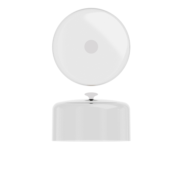 [BC-NLID260401] Clear PC Dome Lid With White Handle 26.5 x 16.2cm