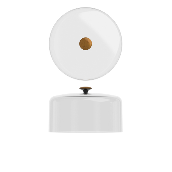 [BC-NLID260417] Clear PC Dome Lid With Copper Handle 26.5 x 16.2cm