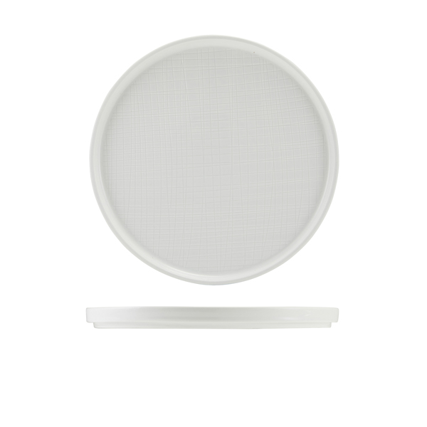 Incise Porcelain Lavara Presentation Plate 25cm (Pack of 6)