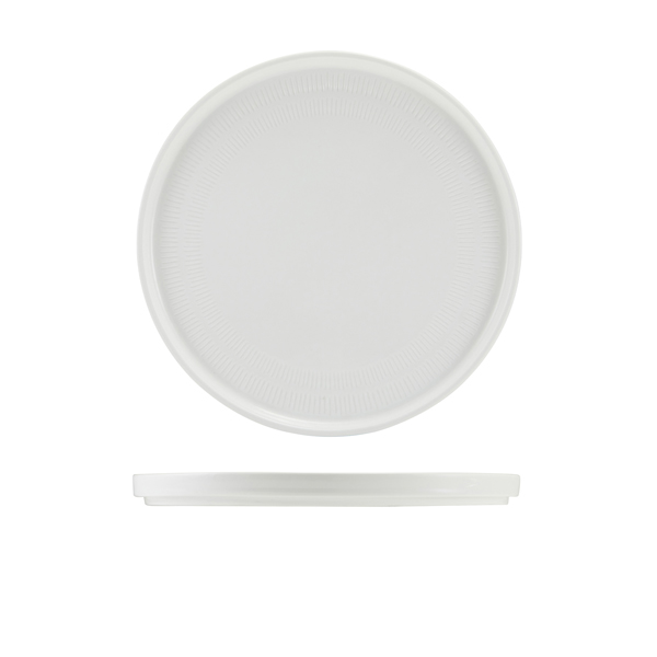 Incise Porcelain Solara Presentation Plate 25cm (Pack of 6)