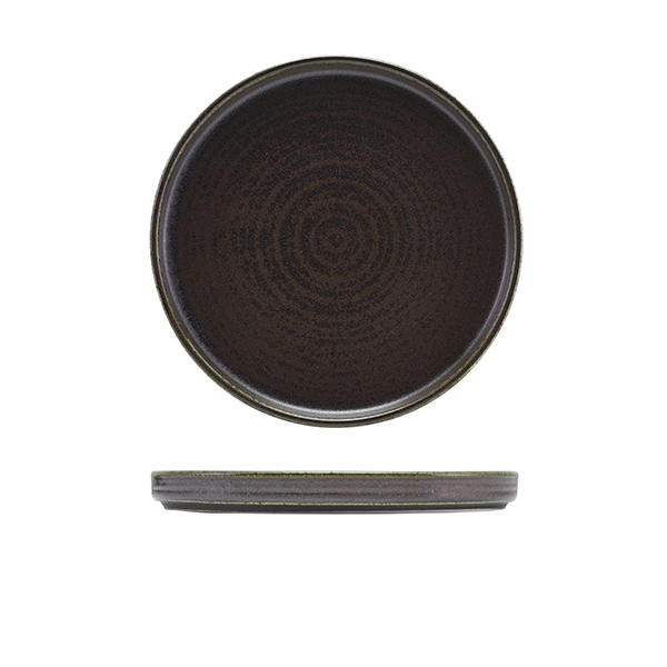 [BC-NLP-PBK21] Terra Porcelain Black Low Presentation Plate 21cm (Pack of 6)