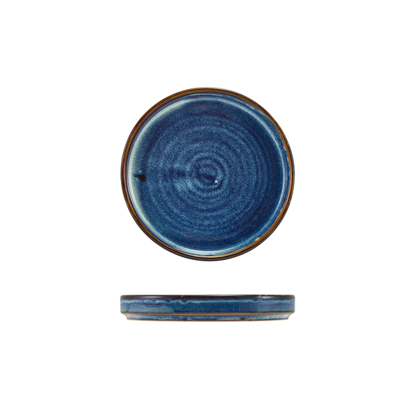 [BC-NLP-PBL14] Terra Porcelain Aqua Blue Low Presentation Plate 14cm (Pack of 12)