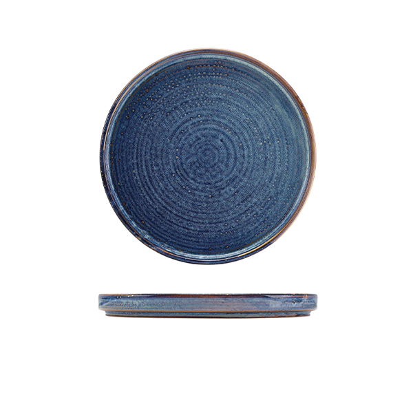 Terra Porcelain Aqua Blue Low Presentation Plate 18cm (Pack of 6)