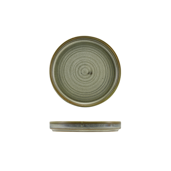 Terra Porcelain Matt Grey Low Presentation Plate 14cm (Pack of 12)